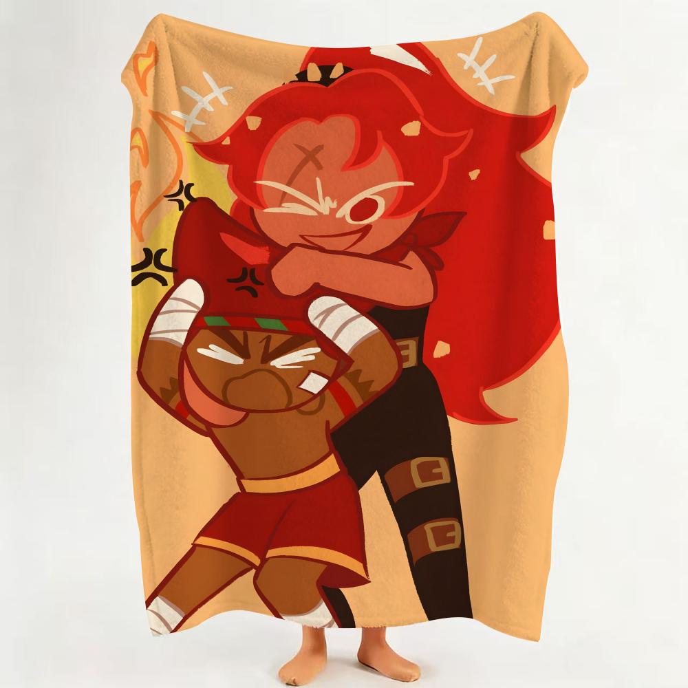 Game C CookieRun Throw Flannel Throw Blanket Suitable for Sofa Living Room Bedroom