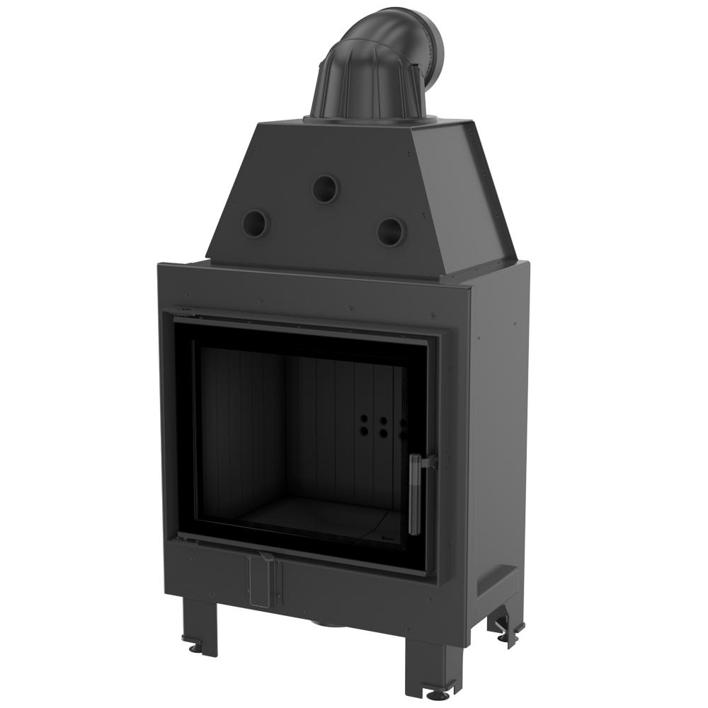 Steel fireplace KRATKI MBZ 13 kW Ø 200 black thermotec