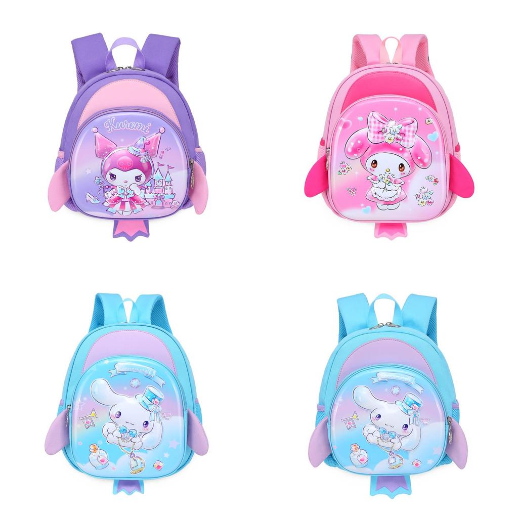Melody Kuromi Cinnamoroll School Bag Featuring Cartoon Pattern And Loadreducing Design For Preschool Kids