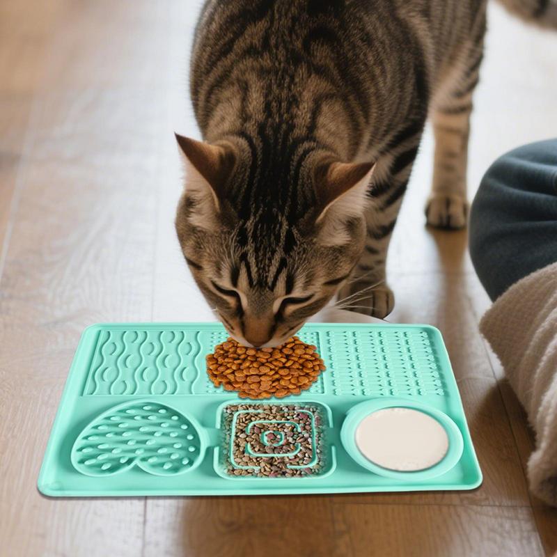 Лизательные коврики для собак Силиконовый коврик для лизания щенков Нескользящая миска для медленного кормления Интерактивная игрушка-головоломка для умственной стимуляции Сенсорный