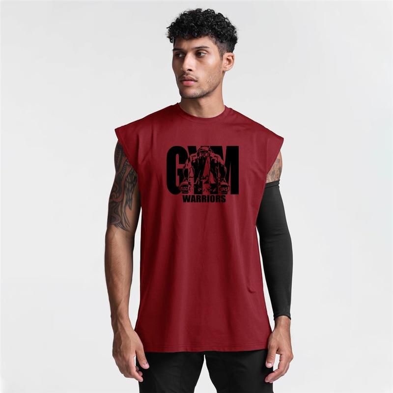 Muscleguys Fitness Clothing Summer Men Quick Dry Bodybuilding Vest Running Training Loose Sleeveless T-Shirt