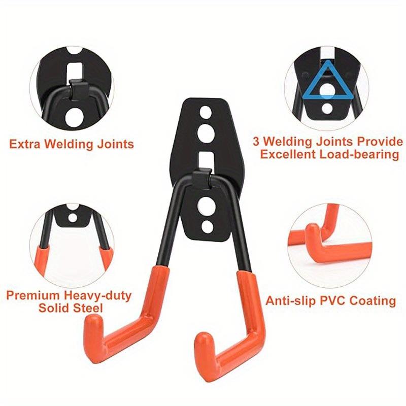 4 шт. металлический крючок для велосипедной вешалки, крючки для гаражного органайзера, настенное крепление, противоскользящий крючок для хранения на стене