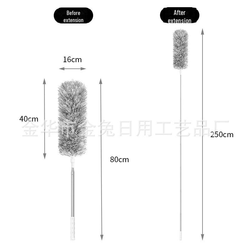 Раздвижная микрофибровая щетка для уборки пыли и пыли для дома