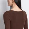 VEROMODA Women's 2026 Autumn Merino Wool Blend Round Neck Relaxed Long Sleeve Knit Top