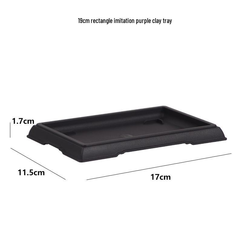 Rectangular Purple Clay Imitation Bonsai Flower Pot for Small Succulents