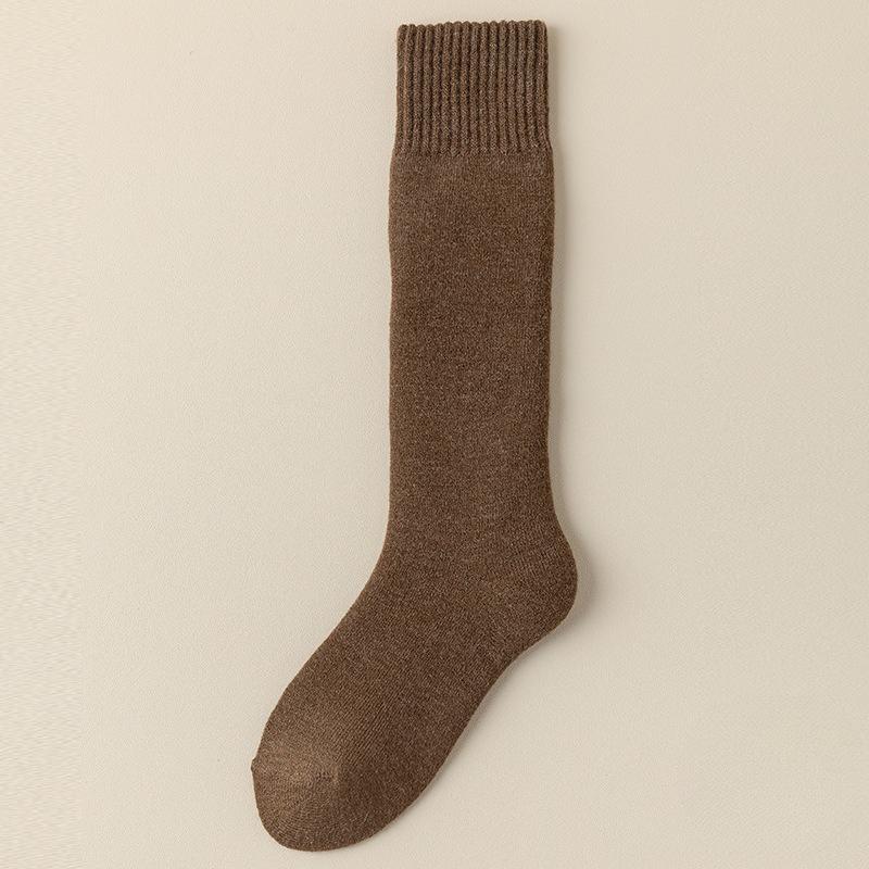 Thickened Cashmere Thigh-high Socks for Women, Cold-proof and Warm Wool Socks, Autumn and Winter Calf Socks for Men