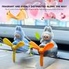 Car Air Freshener Fan with Cute Doll - Rotating Propeller Scent Diffuser for Dashboard