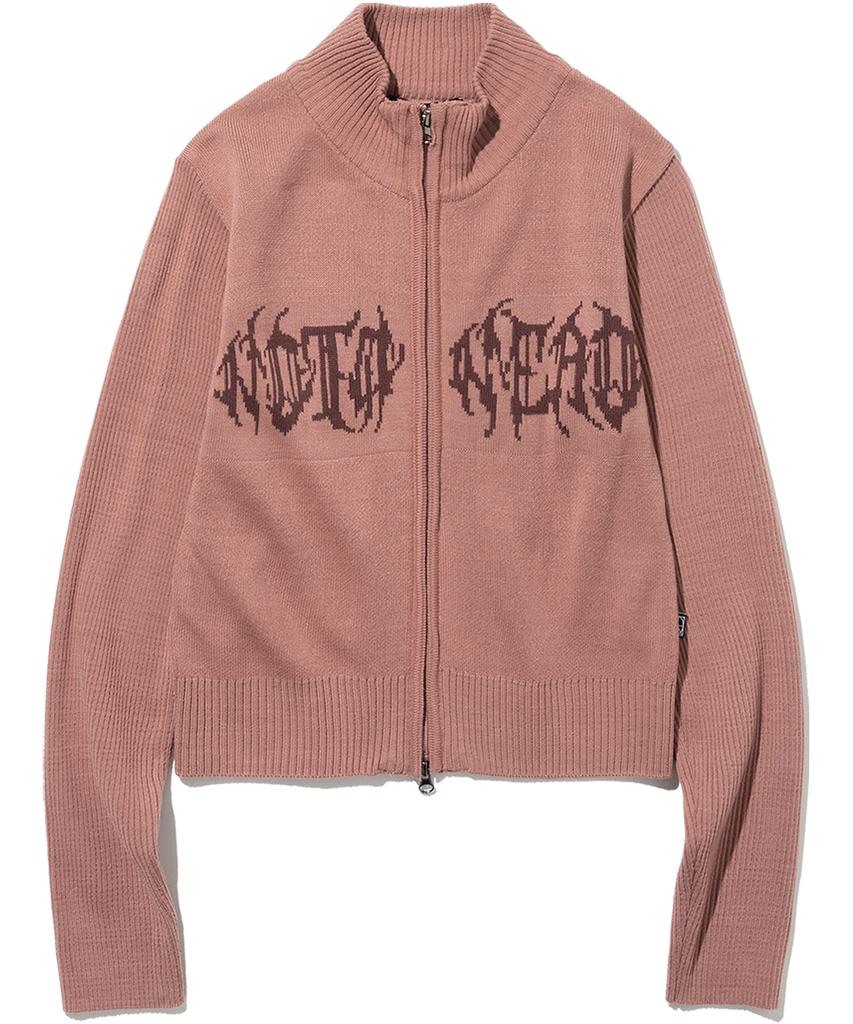 NOT4NERD W Wild Logo Knit Zip Up - Pink