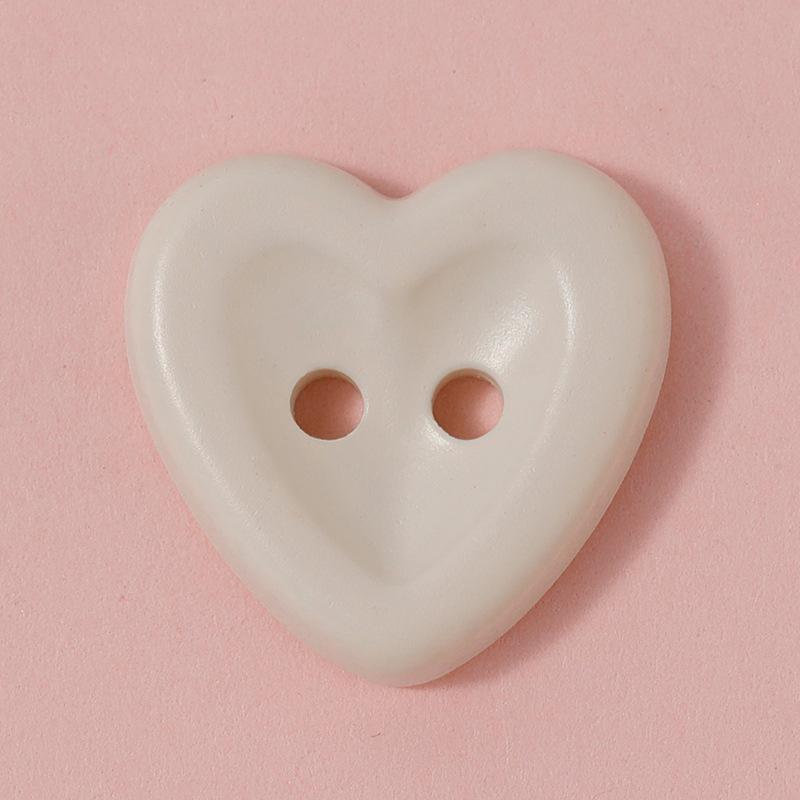 20Pcs Cute Button 12Mm Macaron Colored Heart Plastic Buttons For Children'S Shirts Sweaters Decor Buttons Diy Sewing Accessories
