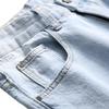 Мужские новые модные эластичные рваные индивидуальные джинсовые брюки