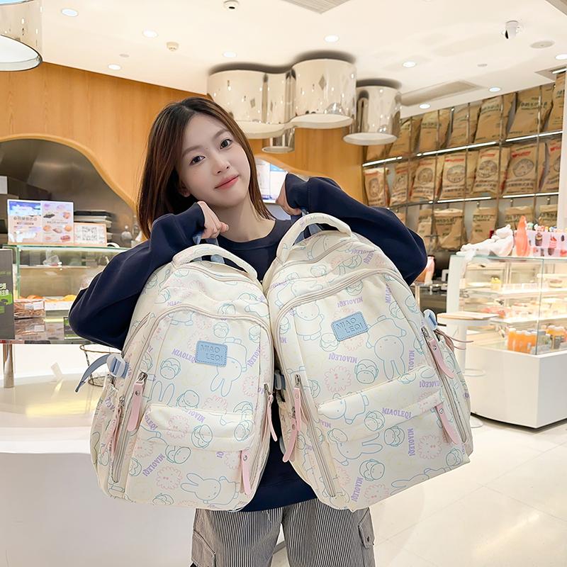 Школьная сумка женская мультяшный принт дорожный рюкзак большой емкости рюкзак для студентов