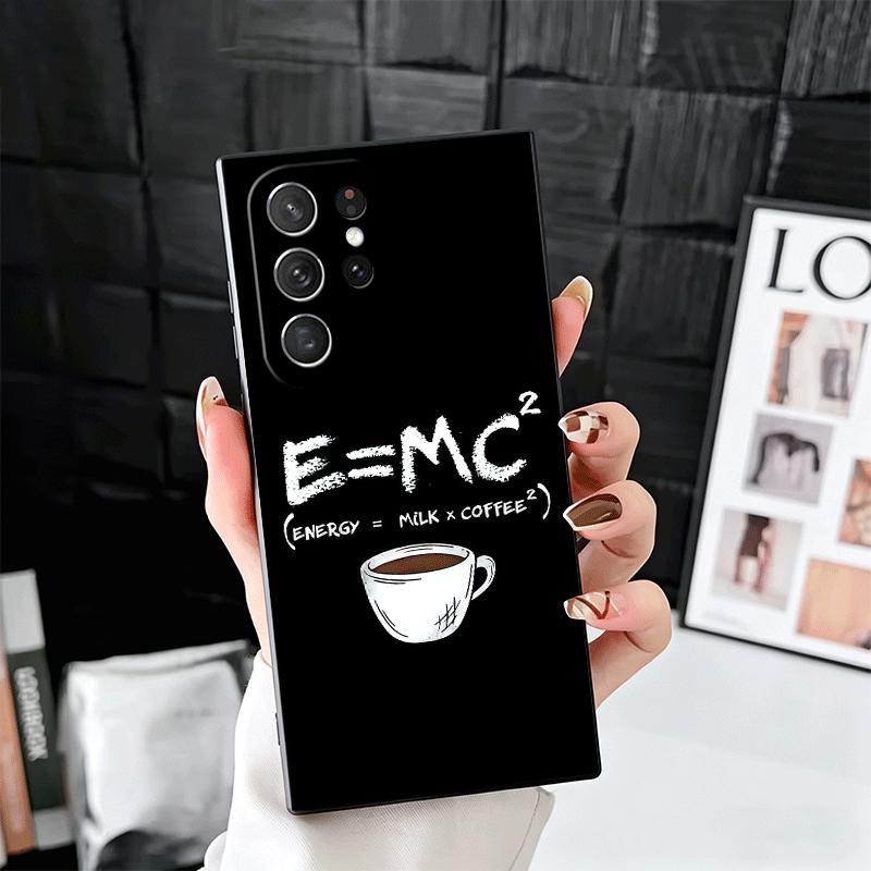 Black Coffee Fashion Style Soft Phone Case for Samsung Galaxy S26 S25 Edge S24 Ultra S23 Plus S22 S21 FE S20 Black Cover Back Sh