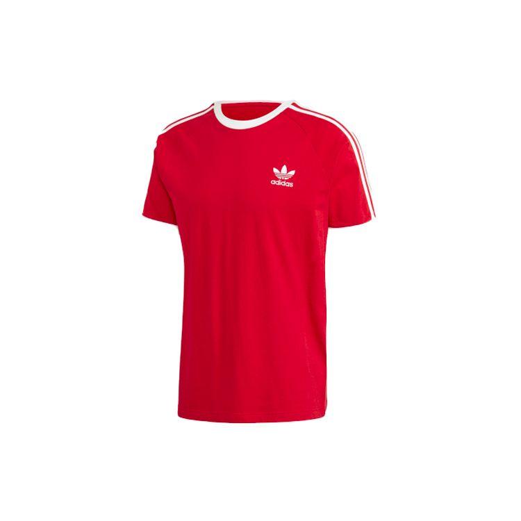 Adidas Originals Trefoil Crew Neck Short Sleeve T-Shirt 1987 Vintage Cotton Tee Men Tops Red GD9934