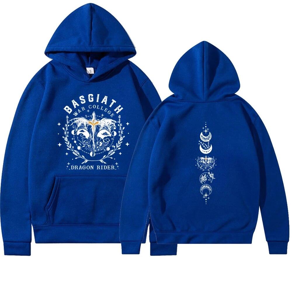 Толстовка унисексFourth Wing Hoodie Basgiath War College Свитер с капюшоном Dragon Rider Толстовка серии Empyrean Унисекс Повседневные толстовки