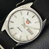VINTAGE SEIKO 5 AUTOMATIC 6309A JAPAN MENS SILVER COLOR DIAL WATCH A701255-5 R206a-a701255