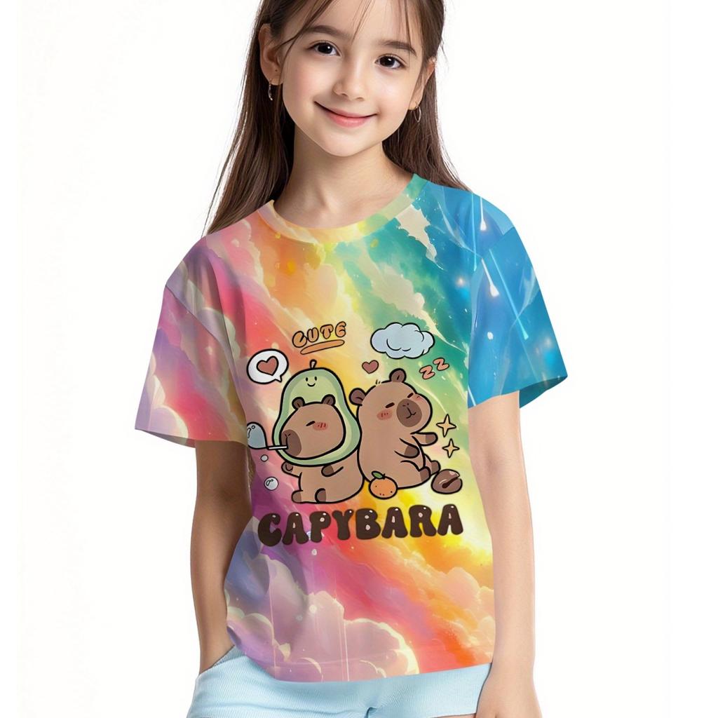 Cute Baby Girl Clothing Short Sleeve Child T-Shirt Summer Boys' T-Shirt Breathable Tees Girls Clothes Girl Blouse