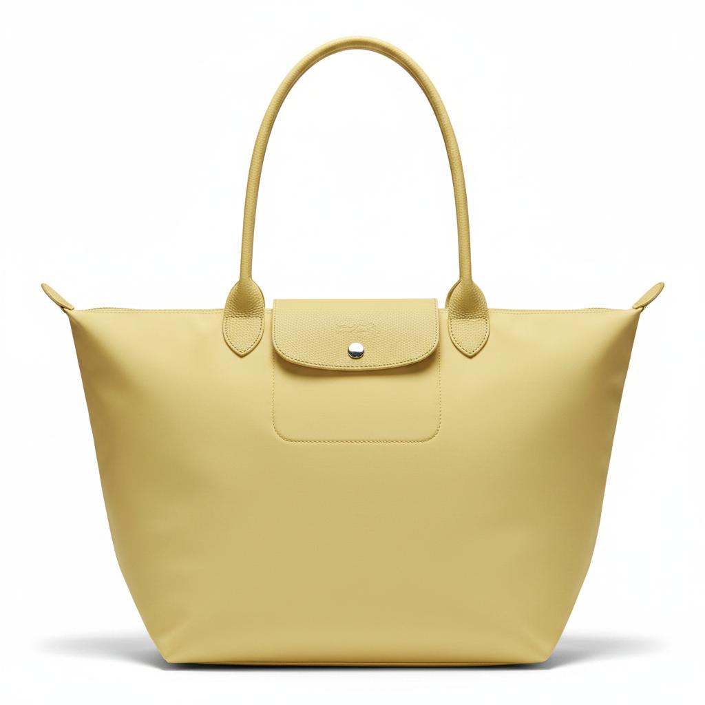 Longchamp Le Pliage One Logo Embossed Design Nylon Shoulder Bag Large Women shoulder bag Lemon-Yellow 1899979163
