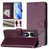 Luxury Honeycomb Texture Phone Case Magnetic Flip Wallet Cover for Honor 90 Lite, 80, 70, 60SE, 20S, 20, 9X, 9