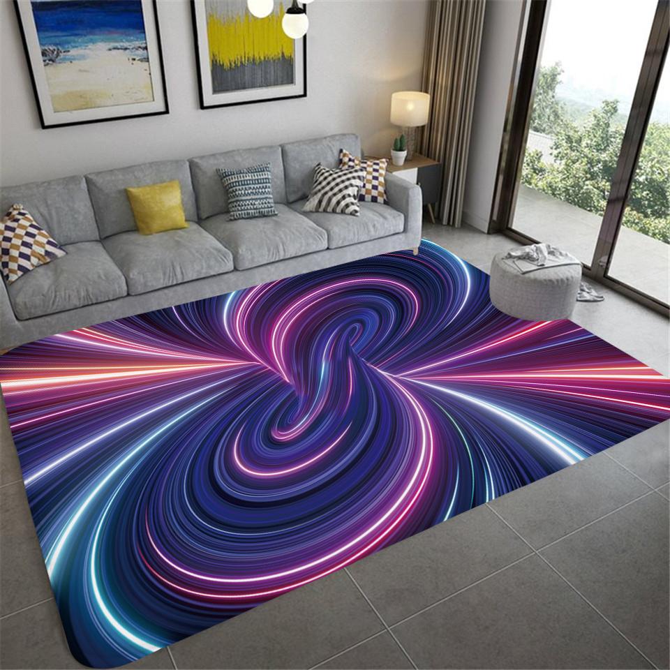 Vortex Illusion Carpet Entrance Door Floor Mat Abstract Geometric Optical Doormat Non -Slip Floor Mat Living Room Decor Rug