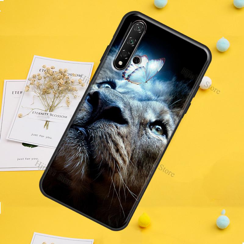 Чехол с головой льва для Huawei P30 P20 P40 P60 Pro P Smart Nova 9 5T Honor Magic 5 Lite X8 X9a 50 70