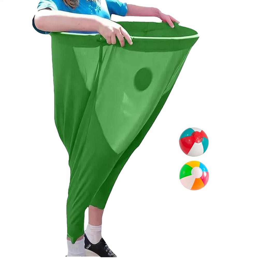 Трусы бабушкины Игры для бросания мяча во дворе Реквизит для семейных эстафетных мешков с 2 прыгучими мячами Пикник День рождения Игра на открытом воздухе Наборы для бросания