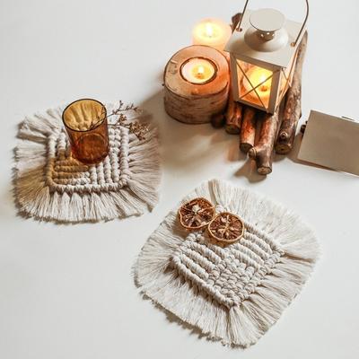 Новый DIY богемный настольный коврик из хлопка с оплеткой макраме, подставка для столовых приборов, подставка для чашек, изоляционная подставка для кухни, столовой, та