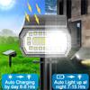 57/46 светодиодных солнечных ландшафтных прожекторов, 2 шт., уличные солнечные светильники, 3 режима, IP65, водонепроницаемый настенный светильник для сада, двора, дорожки, крыльца, декор