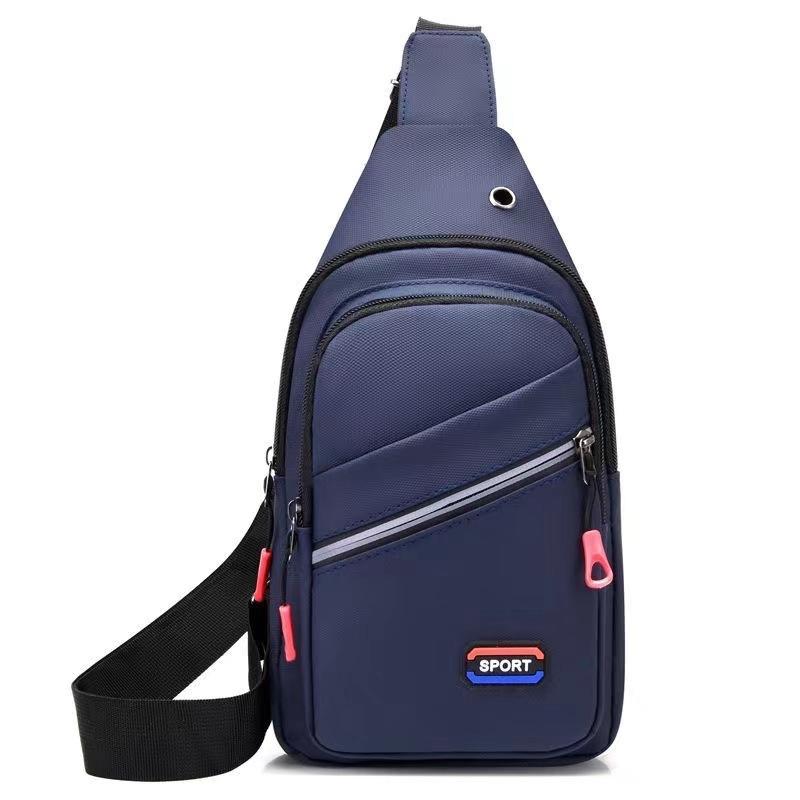 New Multifunctional Chest Bag Men's Fashion Trend Oxford Cloth Shoulder Bag Korean Style Casual Waterproof Messenger Bag