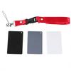 3 In 1 18percent Digital Photography Exposure Color Gray White Black Balance Card Set with Strap
