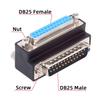 DB-008-UP DB-25PIN Угловой 90 градусов DSUB Параллельный LPT AES/EBU 25-контактный Штекер Винт к Гайке Адаптер