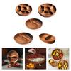 Round Divided Servings Tray Wood Nut Holder Serving Dishes Dried Fruit Tray Appetizers Tray Dish Platters Easy To Clean