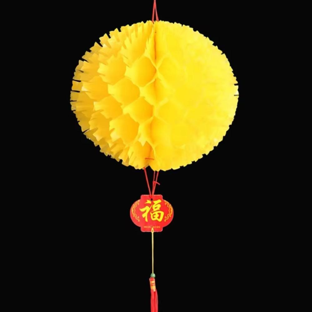 10PCS Waterproof Paper Lantern Ball Jagged Edges Spring Festival Pendant  Chinatown