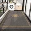 Balcony Waterproof Floor Mat Large Gray Carpet Pvc Leather Non-slip Rug New Chinese Style Retro Home Decoration Rugs for Kitchen