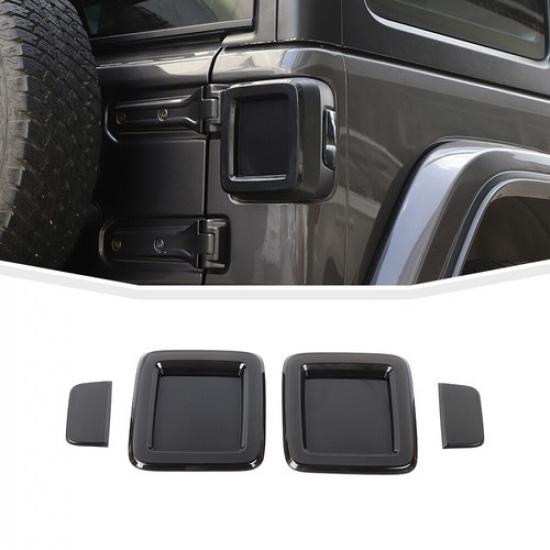 Blackened Rear Tail Light Lamp Cover Guard Decor Trim For Jeep Wrangler JL 2018+
