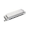 Swan Chromatic Harmonica, 10-Hole, 40-Note, Key of C, Silver, with Exquisite Box