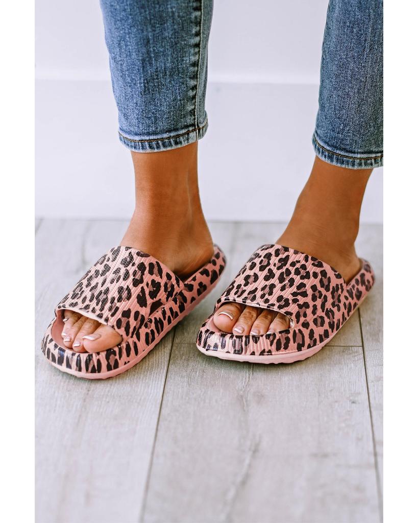 Azura Exchange Leopard Print Slip On Slippers with Thick Sole
