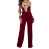 Women Ladies Casual Lace Off Shoulder  Jumpsuit Playsuit Wide Leg Romper