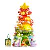 DIY Pipe Cleaners Christmas Tree Kit with String Light Twistable Plush Stick Xmas Tree Winter Bendable Fuzzy Stem Craft Kit for Holiday Home