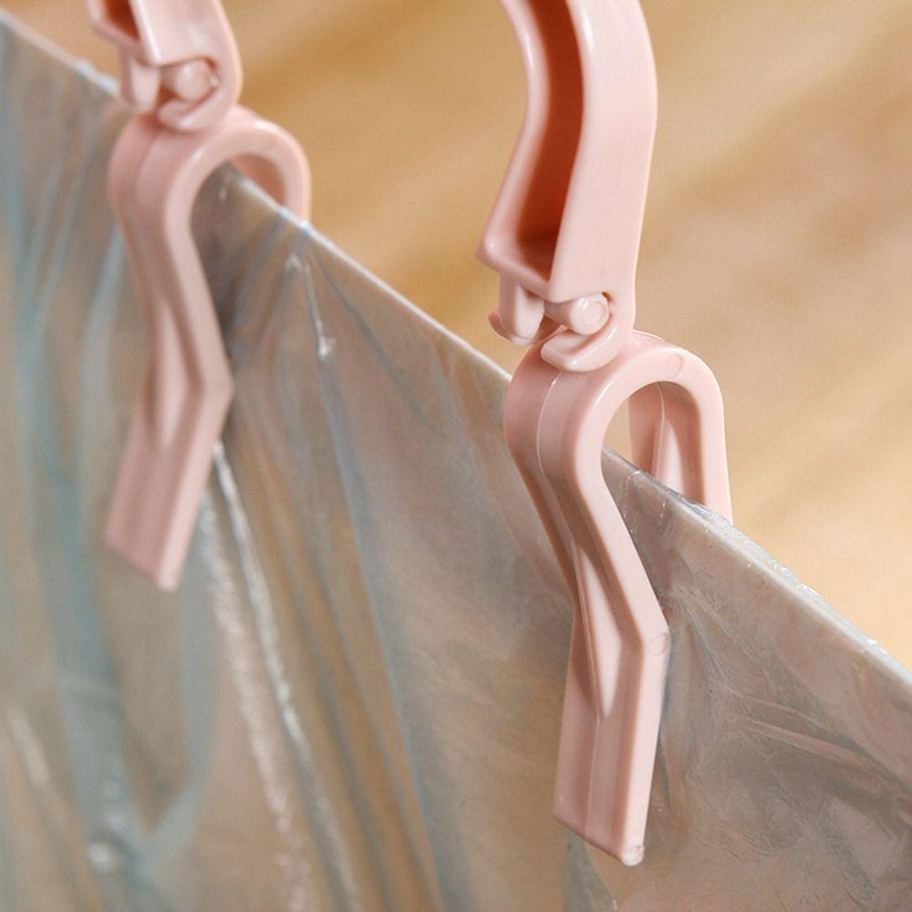 2 шт. Пластиковый зажим для мусорного мешка, маленький зажим для мусорного мешка, зажим для края мусорного бака, мусорный бак