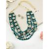 ZAVERI PEARLS Зеленые бусы и цветочное колье Kundan для женщин