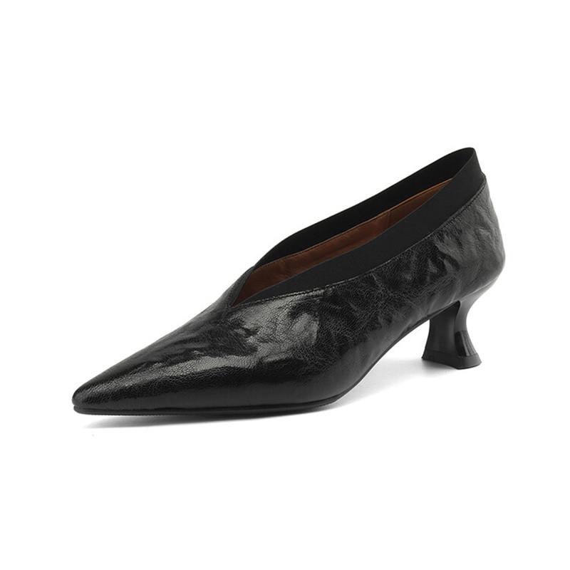 Мода Новые Весна Лето Натуральная Кожа Женская Обувь Мода Острый Носок Женские Туфли-Лодочки Высокий Каблук Zapatos Mujer Женская Обувь Коричневый
