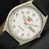 AUTOMATIC VINTAGE SEIKO 5 JAPAN 6309A MENS ARABIC WHITE DIAL WATCH A701221-5 R206a-a701221