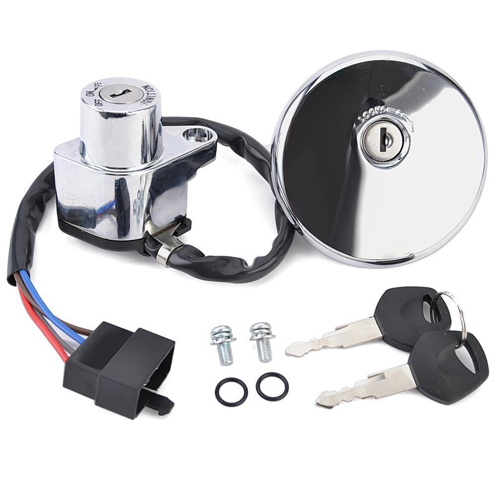 Ignition Switch Fuel Gas Cap Seat Lock Kit For Kawasaki VN900 Classic Custom Vulcan 900 VN 900 51049-5001 27005-0032