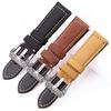 Watchband Italy Genuine Leather Watch Band Strap 22mm 24mm Thick Handmade Soft Cowhide Watchbands Belt With Retro Steel Buckle