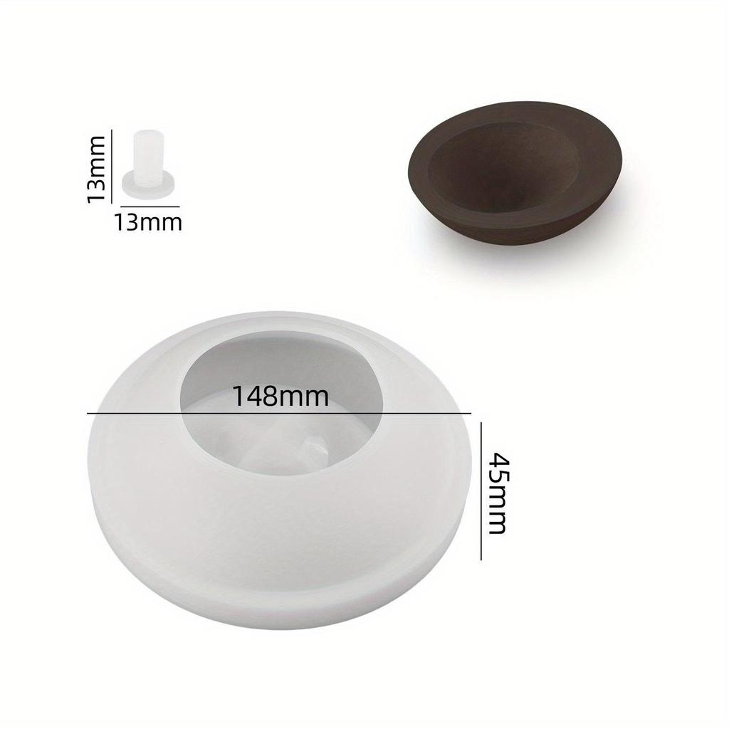 Круглый силиконовый молд для цветочного горшка, форма для суккулентного цветочного горшка, чашка для свечи из яичной скорлупы, банка для хранения, форма для бетонного цементного кашпо своими руками, домашний декор LS