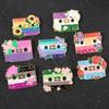 Fashion Flower Cassette Radio Tapes Enamel Brooch Retro Pride Badge Pin Women Men Hats Bags Lapel Decoration Gift Accessories