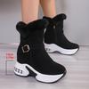Winter Non-Slip Snow Boots Women NEW Fashion Faux Fur Plush Platform Ankle Boots Woman Side Zipper Casual Sneakers