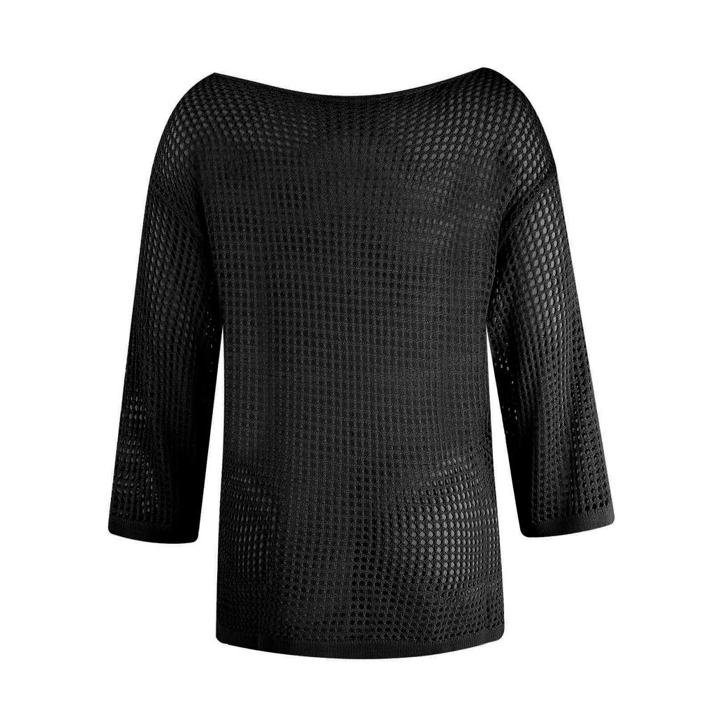 Новый топ бикини с сетчатым ажурным вязаным купальником Пляжная вязка