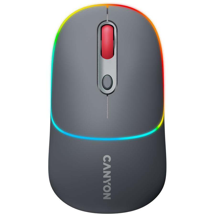 Canyon Mysz Bezprzewodowa Mw-22 2W1 Rgb Szara