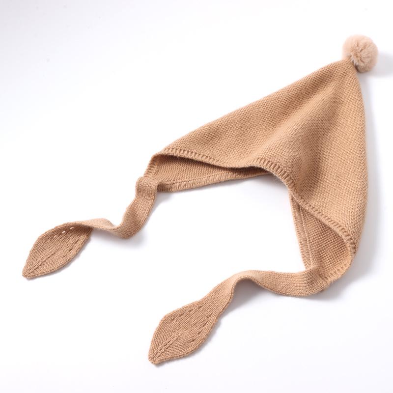 Вязаная кашемировая шапка для мальчиков и девочек: Теплая, симпатичная, ветрозащитная шапка с защитой ушей для осени и зимы.